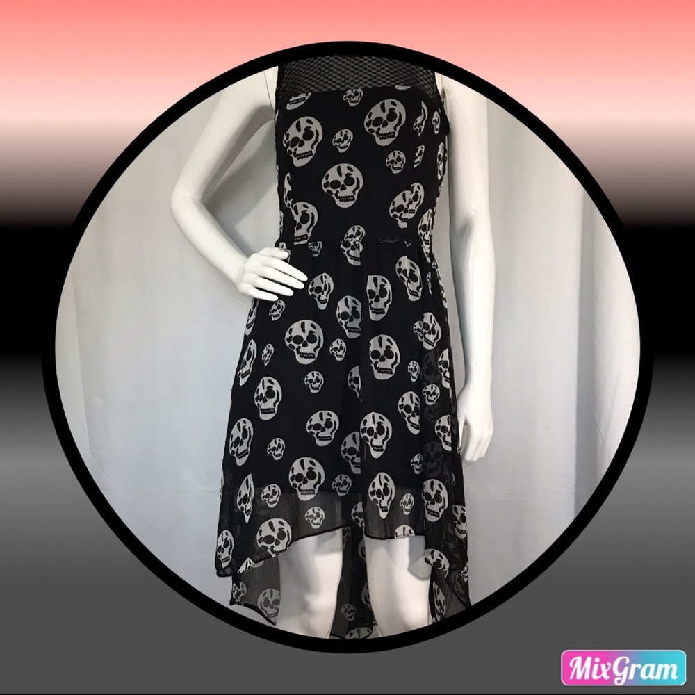 Royal Bones by Daang Skull hi low dress skeleton